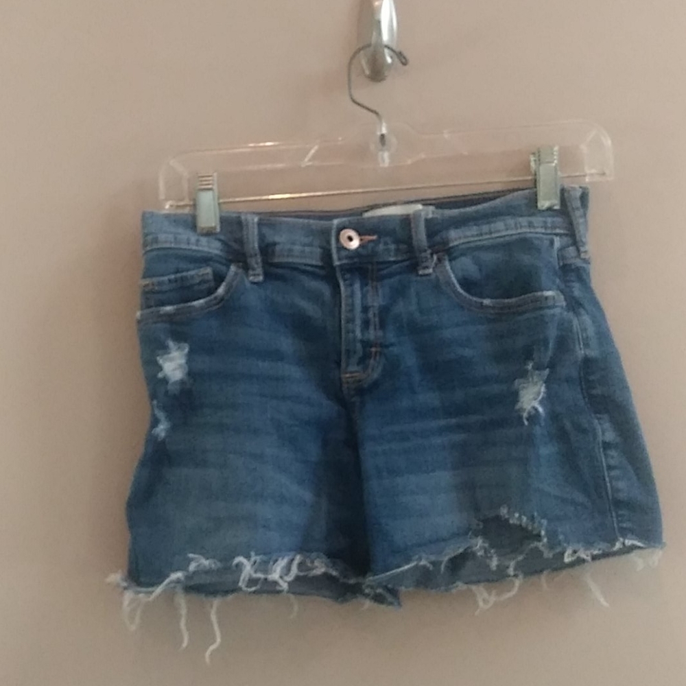 Abercrombie kids ripped jean shorts